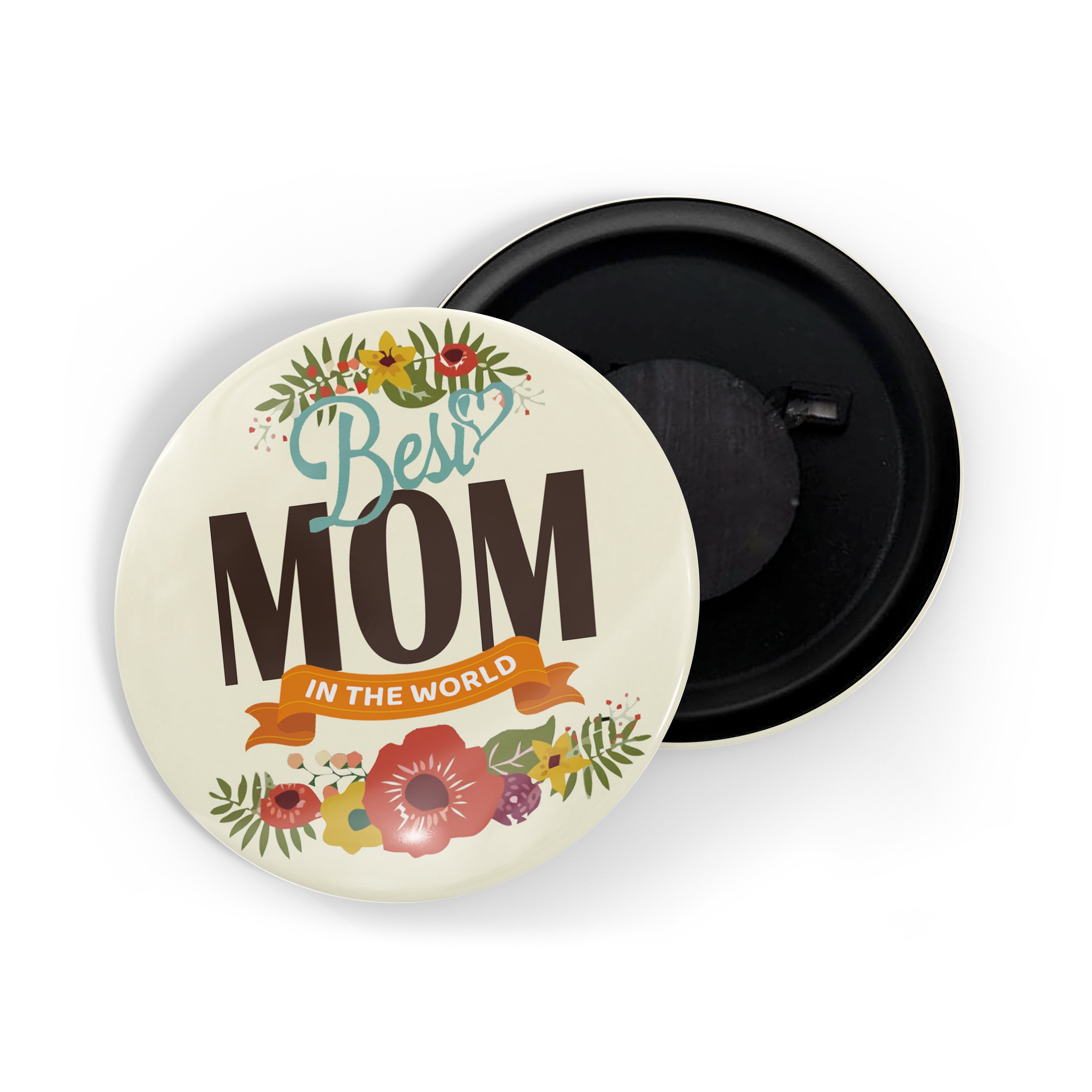 dhcrafts Fridge Magnet Multicolor Best Mom In The World Glossy Finish Design Pack of 1 (58mm)